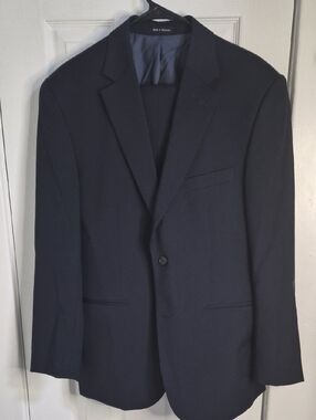 Pronto Uomo Navy Blue Single-Breasted Blazer And Pants 2 Piece Suit